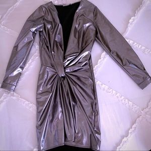 Metallic silver dress